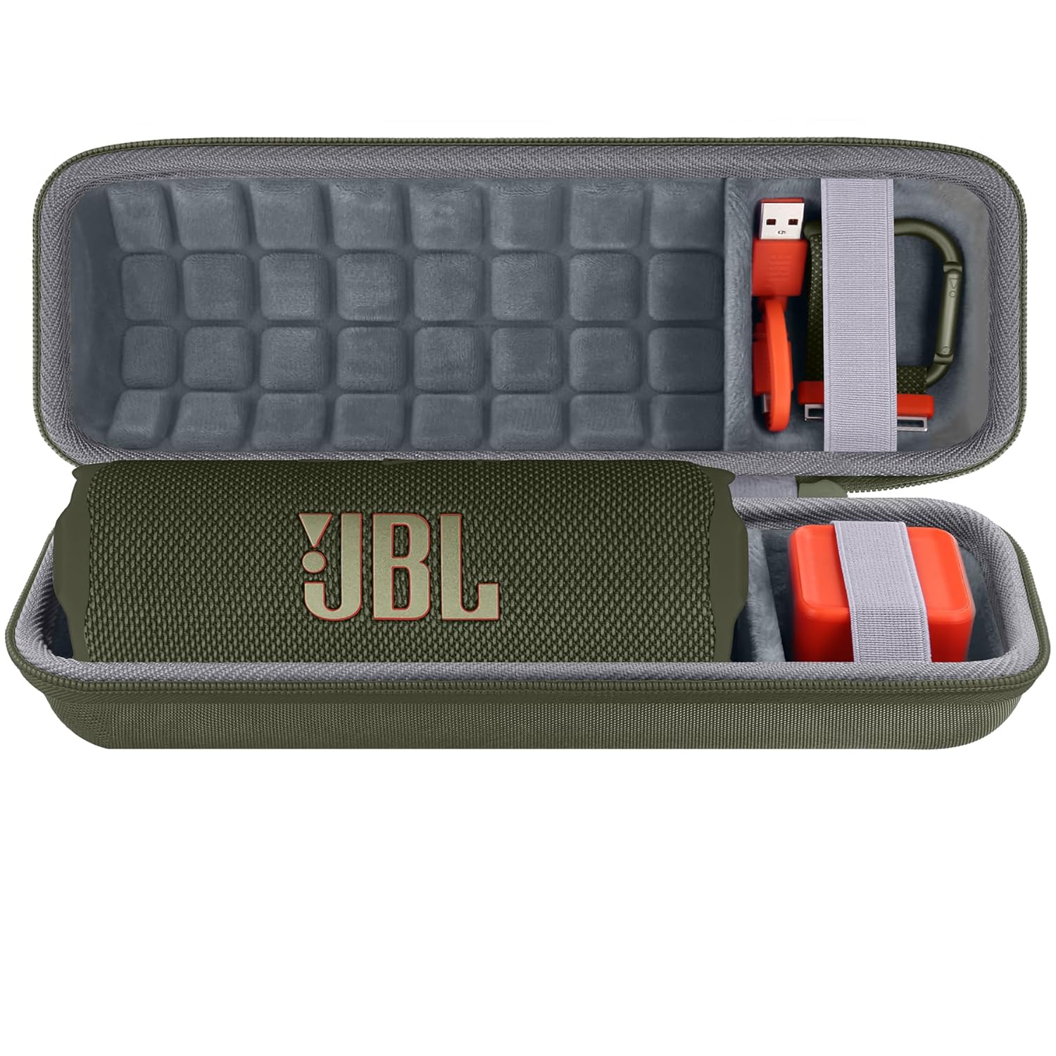 co2CREA co2CREA Hard Travel Case for JBL Flip 7 6 5 Waterproof Portable Bluetooth Speaker Green