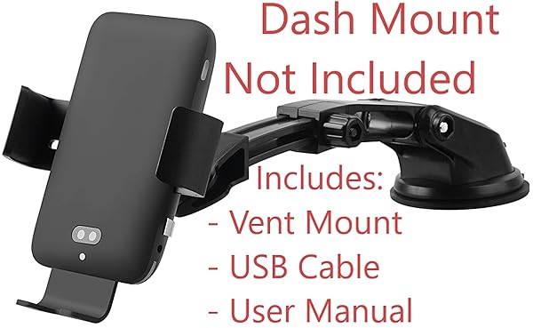 QT Shopping QT S Wireless Car Charger Qi Certified 15W Fast Charging with Voice Control Touch Sensor Compatible with iPhone and Samsung Devices - View 5 of 5