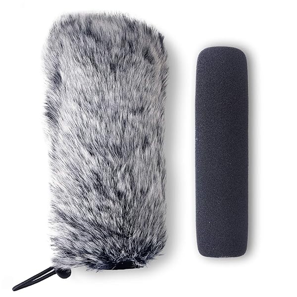 YOUSHARES YOUSHARES Rode VideoMic Go Windscreen Deadcat and Foam Cover for Rode GO Mic Indoor Outdoor Microphone Wind Muff 2 Pack