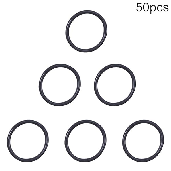 Othmro Othmro 50pcs Nitrile Rubber O-Rings 1mm Wire Dia 11mm OD for Oil Air Sealing Professional Plumbing Car Repair Black - View 2 of 9