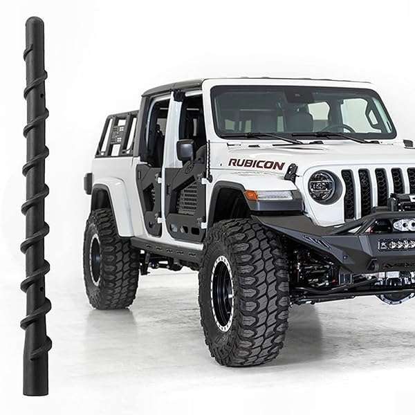 7-Inch Short Antenna for 2007-2024 Jeep Wrangler & Gladiator - Perfect Replacement Accessory for JK, JL, JT, JKU, JLU, Sahara, Rubicon