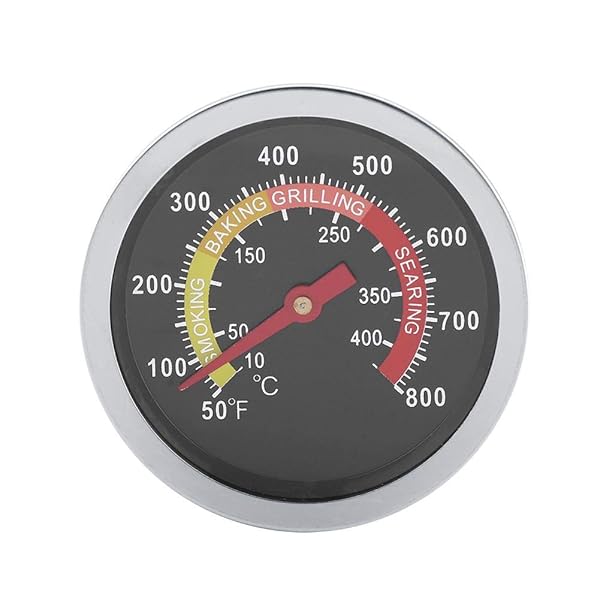 ASHATA Kitchen Cooking Thermometer, 50~800 Stainless Steel BBQ Thermometer Temperature Gauge for Barbecue Cooking,Oven
