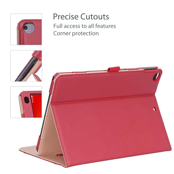 ProCase ProCase Leather Vintage Stand Folio Cover for 2019 iPad 10.2 Inch 7th Generation Protective Case Red - View 5 of 8