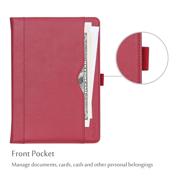 ProCase ProCase Leather Vintage Stand Folio Cover for 2019 iPad 10.2 Inch 7th Generation Protective Case Red - View 6 of 8