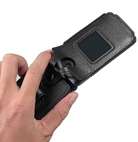 Nakedcellphone Nakedcellphone Form-Fit Black Vegan Leather Phone Case with Screen Protection and Belt Clip for Alcatel Go Flip V MyFlip QuickFlip AT&T Cingular Flip 2 - View 5 of 8