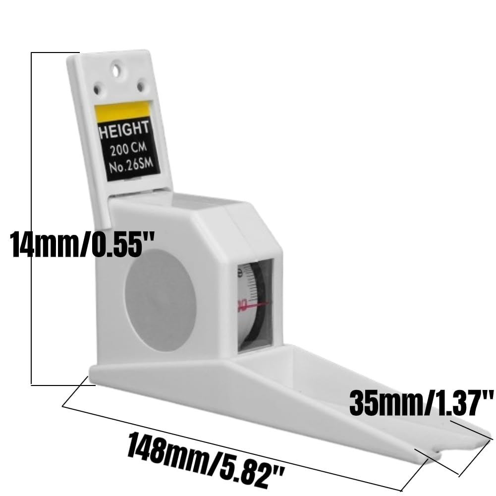 Hilitand Height Measuring Tape 2 Meters Retractable Tool for Adults and Children Metal Ruler for Accurate Height Measurement White - View 3 of 9