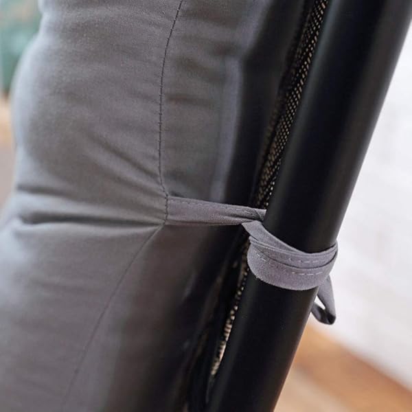 Moonase Patio Chaise Lounger Cushion Thick Padded Indoor Outdoor Sofa Cushion with 6 Ties 61 Inch Gray - View 4 of 7