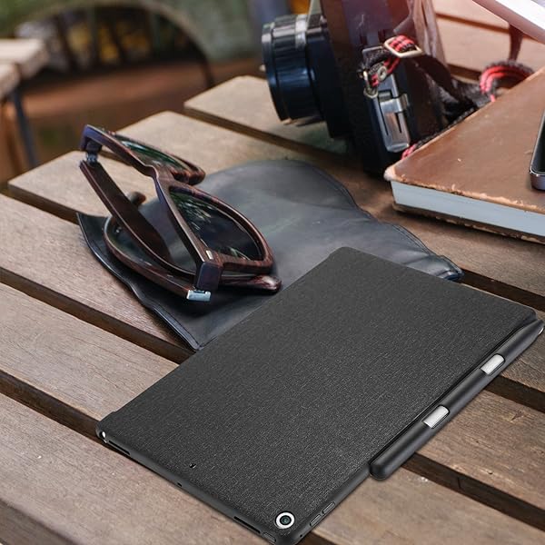 ProCase ProCase for iPad 10.2 (2021 9th Gen/ 2020 8th Gen/ 2019 7th Gen) Back Case with Pencil Holder, Companion Back Cover for iPad 9th 8th 7th, Compatible with Smart Keyboard and Smart Cover -Black - View 7 of 7