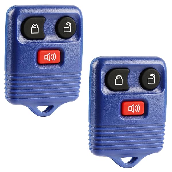 Key Fob for 1998-2016 Ford Lincoln Mercury Keyless Entry Remote Blue Set of 2
