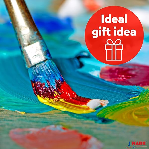 J MARK J MARK Mini Canvas Acrylic Paint Set: Complete Kit with Easel, Canvases, Brushes & More for Creative Art Projects - View 8 of 10