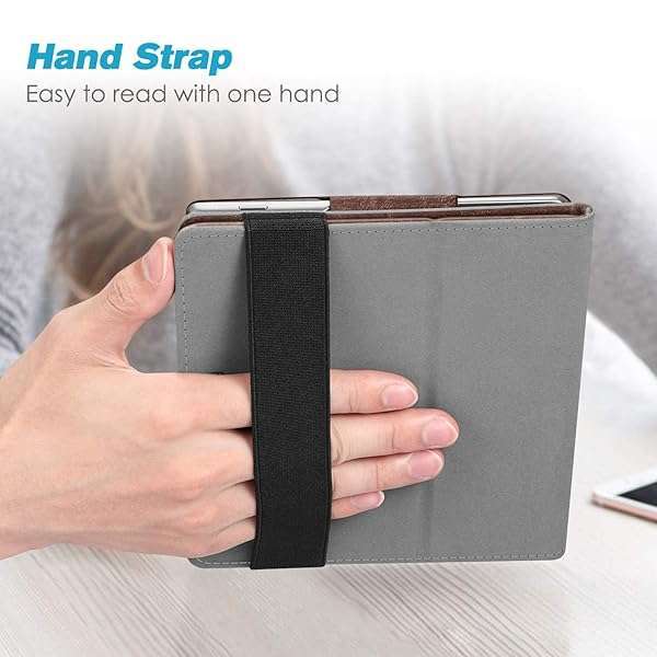 FINTIE Fintie Folio Case for Kindle Oasis 10th & 9th Gen - Premium PU Leather, Slim Fit, Auto Wake Sleep, Vintage Brown - View 6 of 7