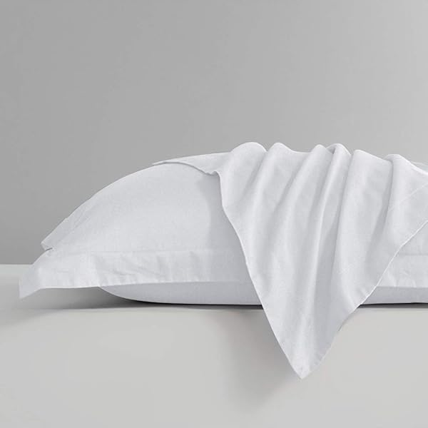 FLXXIE FLXXIE Microfiber King Pillow Shams Set of 2 Soft Fade Resistant White Euro Sham Covers 20x36 Inches with Envelope Closure - View 6 of 8