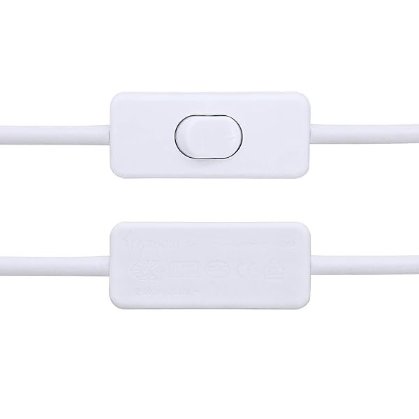 SinLoon SinLoon 11FT US Plug Power Cord with On Off Switch for LED T5 T8 Light Tube Fixture Extension Cable 3 Core Integrated Lights Connector - View 4 of 7