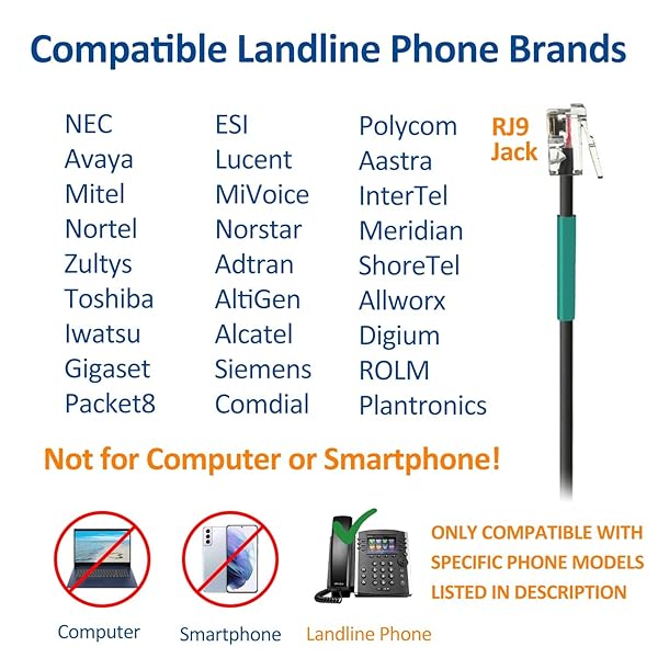 Wantek Buy Wantek RJ9 Noise Cancelling Headset for Office Phones - Compatible with Plantronics, Polycom, Avaya & More - View 3 of 9