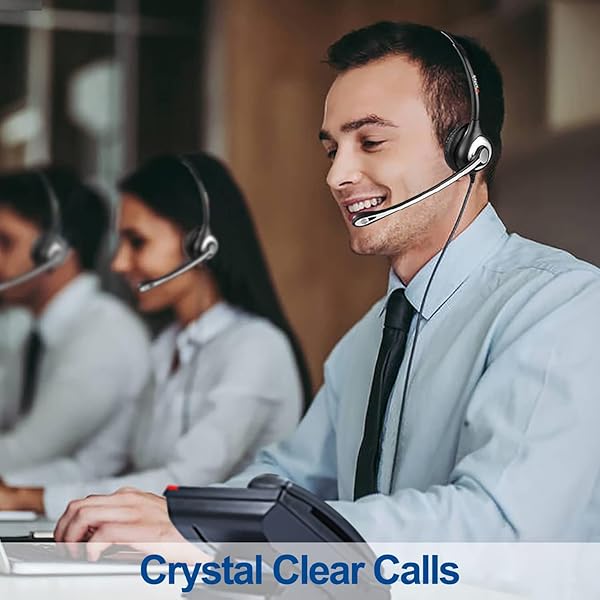 Wantek Buy Wantek RJ9 Noise Cancelling Headset for Office Phones - Compatible with Plantronics, Polycom, Avaya & More - View 6 of 9