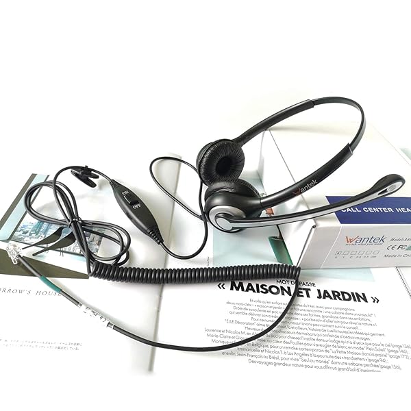 Wantek Buy Wantek RJ9 Noise Cancelling Headset for Office Phones - Compatible with Plantronics, Polycom, Avaya & More - View 7 of 9