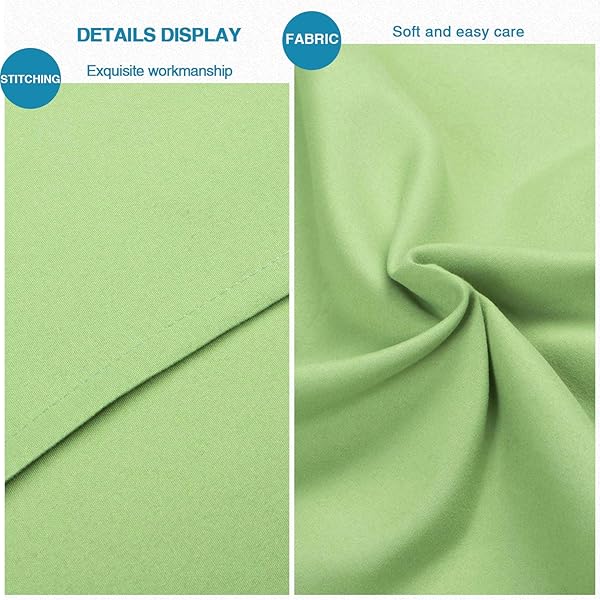 FLXXIE FLXXIE Microfiber European Pillow Shams Set of 2 Soft Sage Green Euro Sham Covers 26x26 Inches Fade Wrinkle Shrinkage Resistant - View 3 of 6