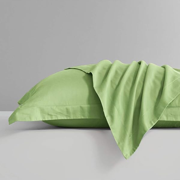 FLXXIE FLXXIE Microfiber European Pillow Shams Set of 2 Soft Sage Green Euro Sham Covers 26x26 Inches Fade Wrinkle Shrinkage Resistant - View 4 of 6