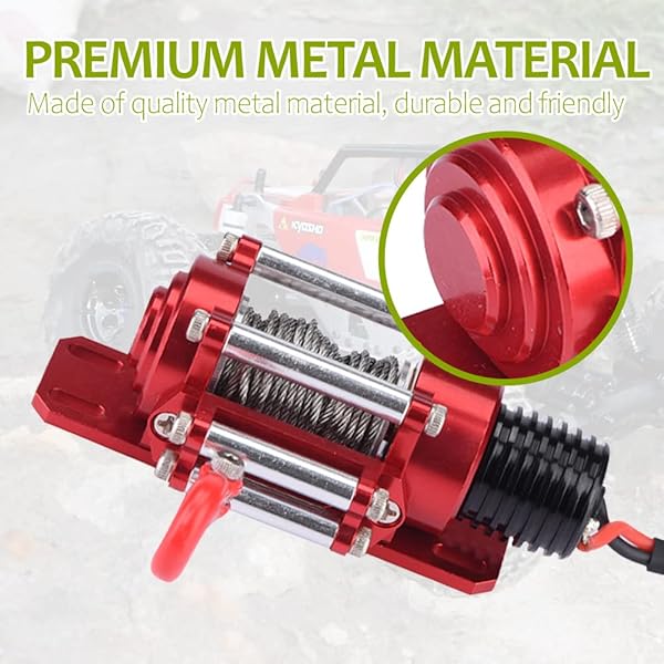 Tbest Top 1/10 Scale RC Car Winch Controller - Simulated Toy Winch for RC Crawlers - View 6 of 11