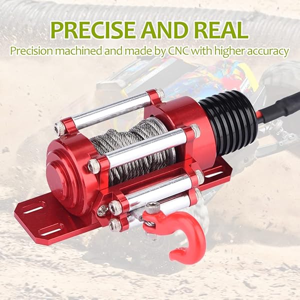 Tbest Top 1/10 Scale RC Car Winch Controller - Simulated Toy Winch for RC Crawlers - View 10 of 11