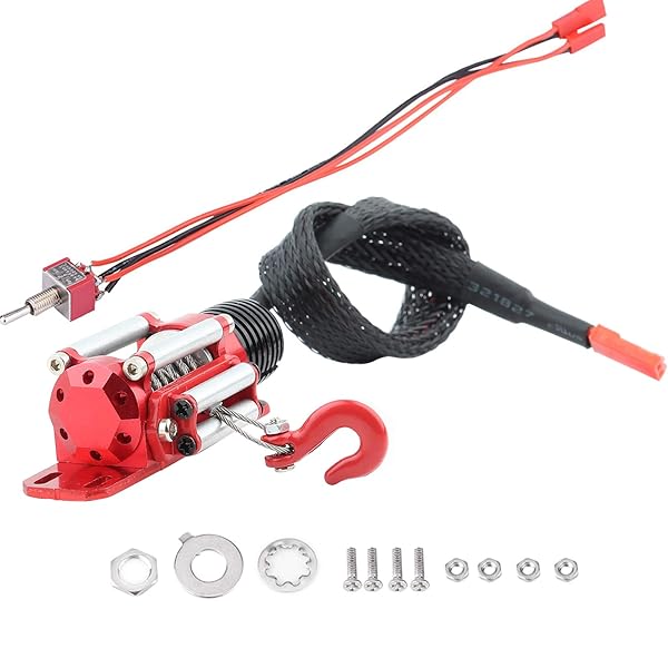 Tbest Top 1/10 Scale RC Car Winch Controller - Simulated Toy Winch for RC Crawlers