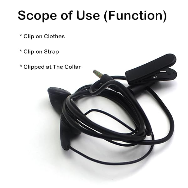 ASHATA ASHATA 2 Pieces Headphone Clips 360 Degree Rotate Earphone Cable Clothing Clip for 2-4mm Headphone Wire Black - View 5 of 8