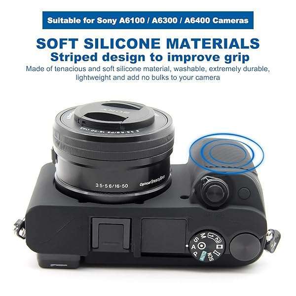 Easy Hood Easy Hood Case for Sony Alpha A6100/A6300/A6400 - Anti-Scratch Silicone Protective Cover (Black) - View 4 of 9