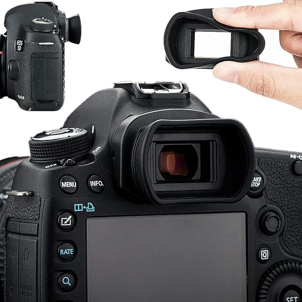Kiorafoto Soft Silicon Eyecup for Canon EOS 5DM4, 5DM3, 7D & 1D Series - Comfort & Clarity