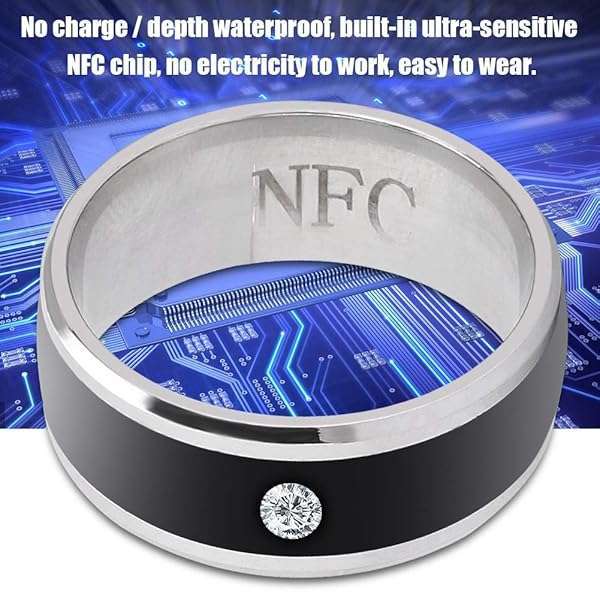 Wendry Smart Ring: Waterproof NFC Wearable Device for Mobile Phones - Size 11 Universal Magic Ring - View 5 of 11