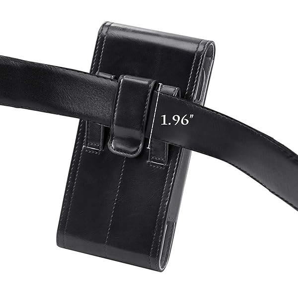 miadore Miadore Premium Leather Holster Case for iPhone 13 12 11 Pro Max Xs Max Vertical Pouch with Belt Clip and Loops Black - View 5 of 7