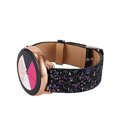 JOHIPI Bling Bands for Samsung Galaxy Watch 7 6 5 4 40mm 44mm Classic 43mm 47mm 46mm 42mm Watch 5 Pro 45mm Active 2 20mm Glitter Leather Band - View 4 of 8