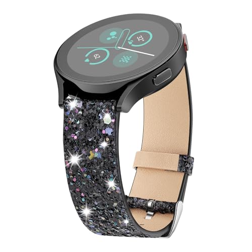 JOHIPI Bling Bands for Samsung Galaxy Watch 7 6 5 4 40mm 44mm Classic 43mm 47mm 46mm 42mm Watch 5 Pro 45mm Active 2 20mm Glitter Leather Band - View 2 of 8