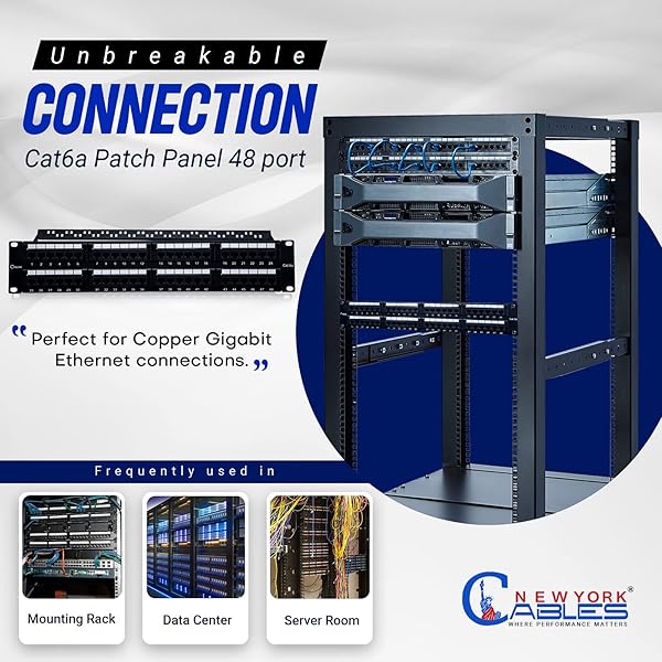 NewYork Cables Newyork Cables Blank Keystone Patch Panel 48 Ports Cat6a for Data Centers Offices and Server Rooms - View 6 of 9