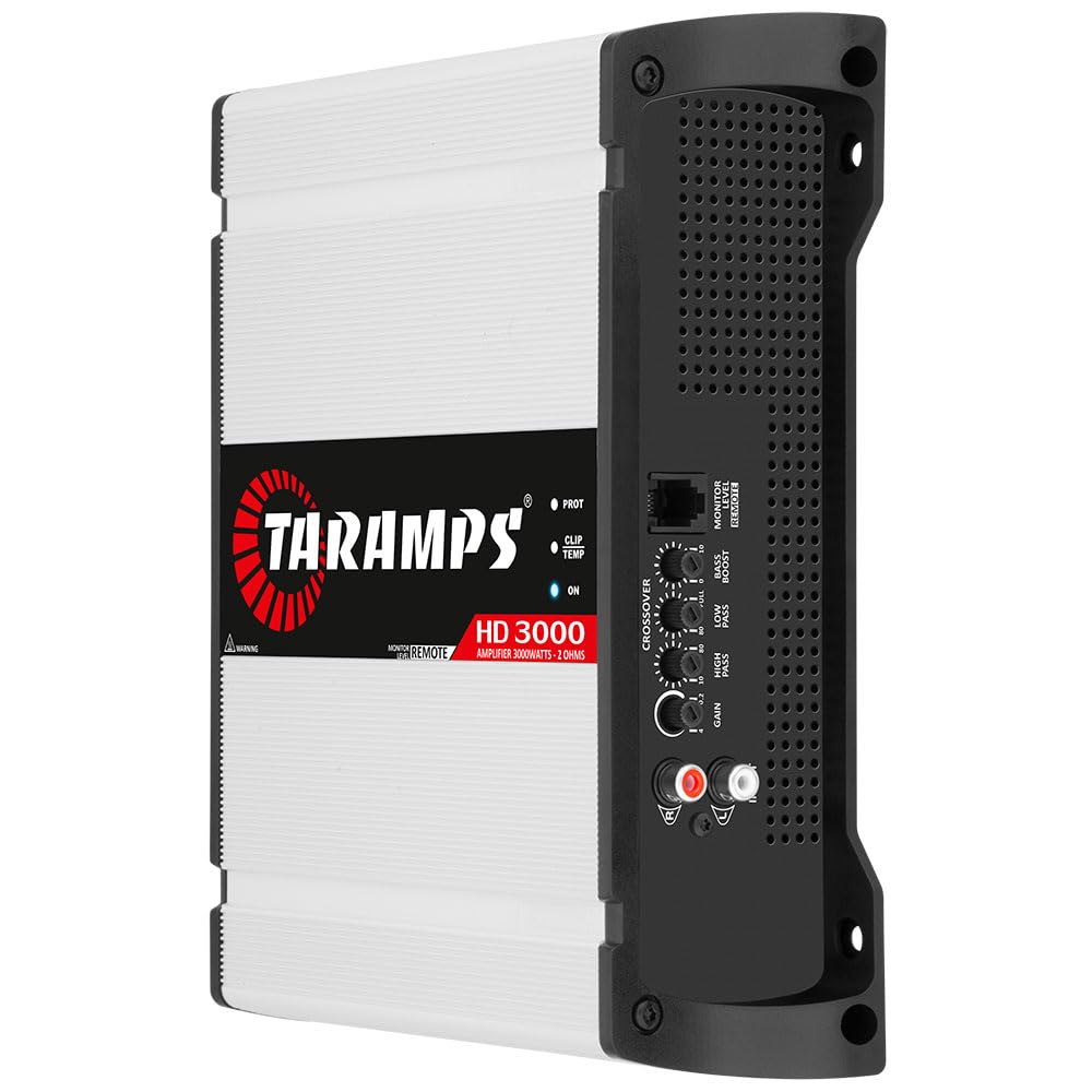 Taramp's Taramps HD 3000 Monoblock Class D Amplifier 3000 Watts RMS Full Range Car Audio with LED Monitor Indicator and Crossover - View 3 of 9