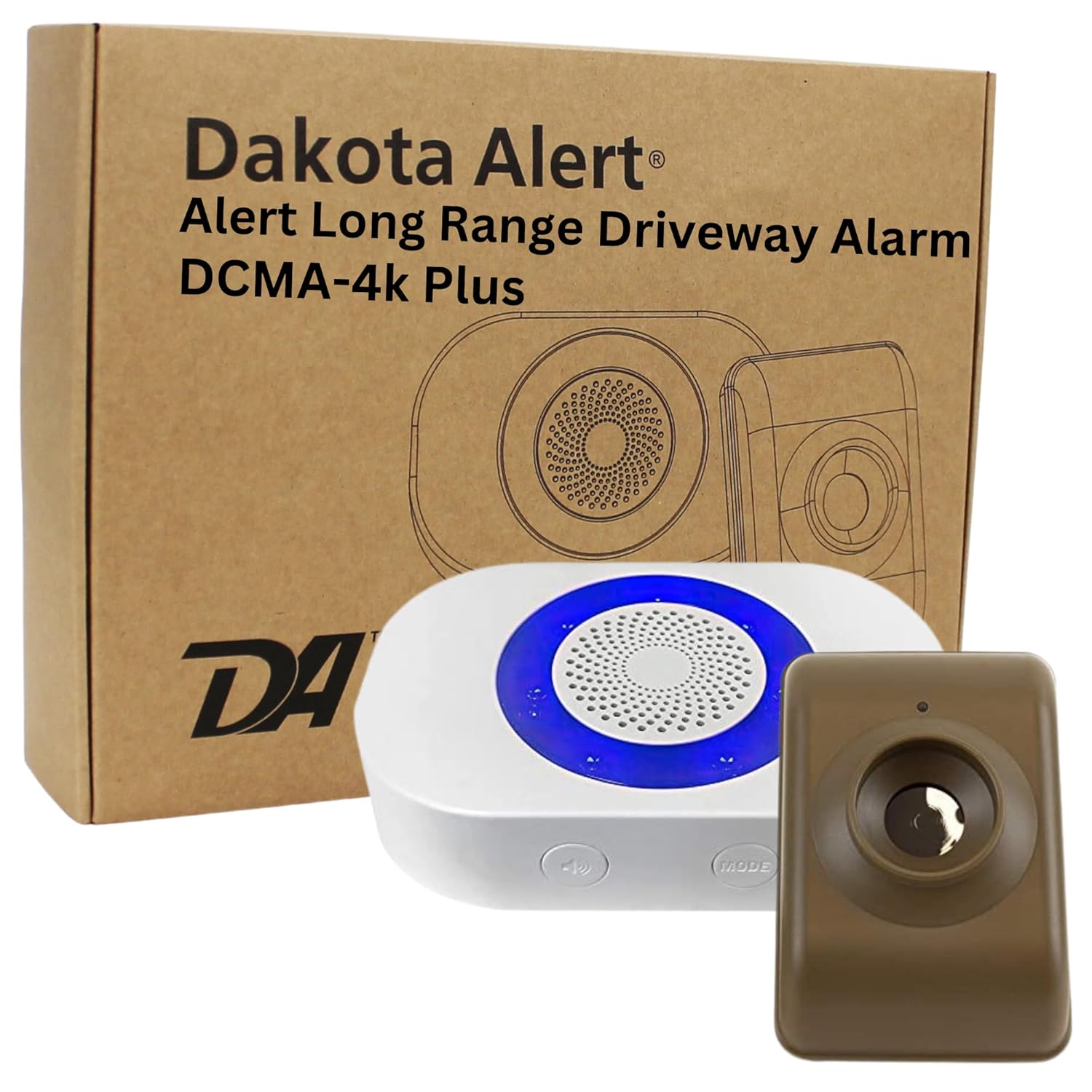 Dakota Alert Dakota Alert Long Range Driveway Alarm Motion Detector Wireless System for Outdoor Use with One Mile Range and Transmitter Receiver Combo