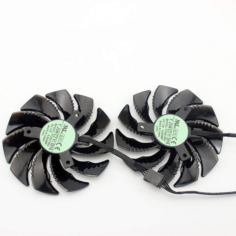 CCTVA 88MM PLD09210S12HH Cooler Fan for Gigabyte GTX 1060/1070/1050ti/RX 570/470 - 4Pin Replacement Set - View 3 of 4