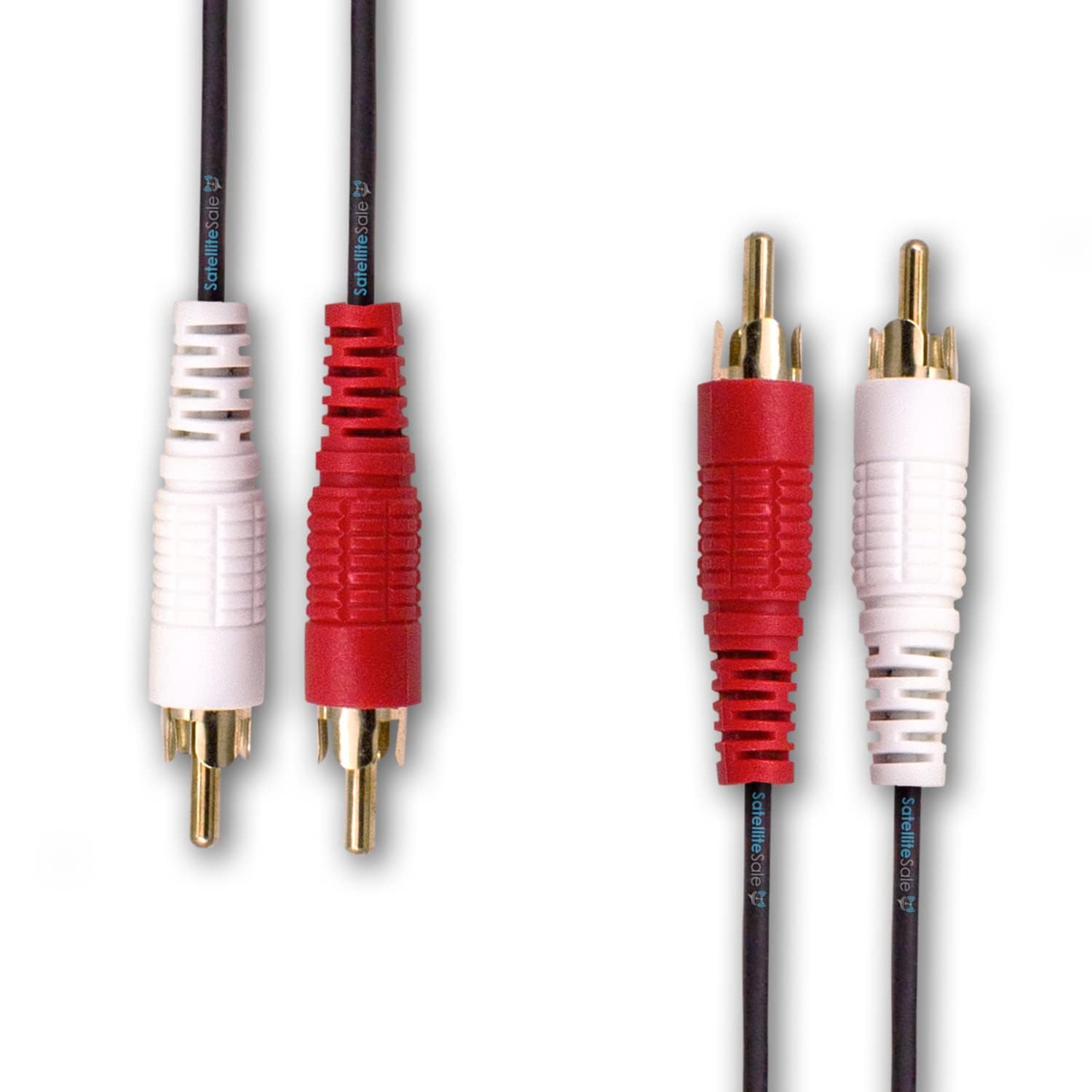 SatelliteSale Buy 3ft RCA Audio Stereo Cable 2 Male to 2 Male - Universal PVC Black Cord for High-Quality Sound - View 3 of 9