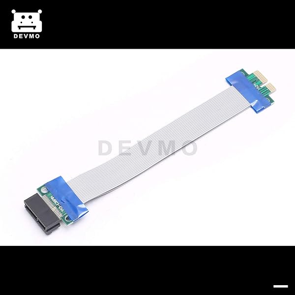 DEVMO DEVMO PCI Express 1X Riser Cable Premium Extension Card 19CM for Graphics Card Upgrade - View 2 of 4