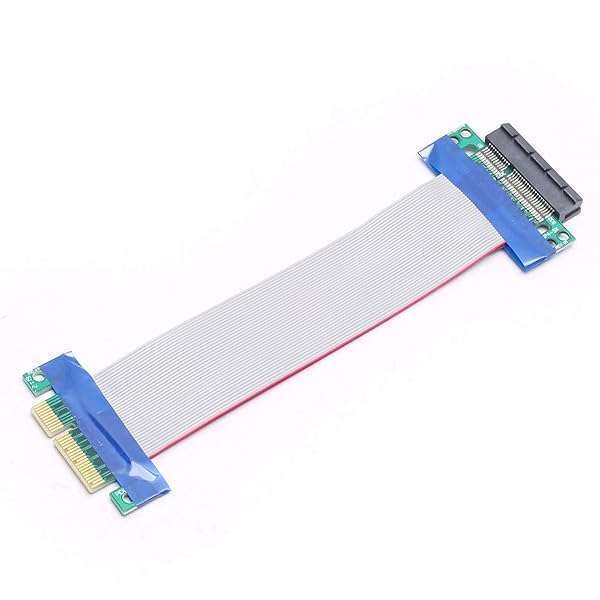 DEVMO PCI-Express 4X Riser Cable 19CM - Premium PCI-E Port Extension for Optimal Performance