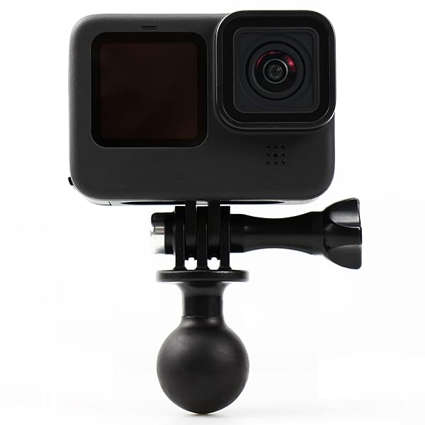 QKOO QKOO Ball Mount Adapter for GoPro Hero 13 12 11 10 9 8 7 6 5 4 3+ Osmo Action AKASO SJCAM Cameras with 1 Inch Diameter Ball and Thumb Screw - View 4 of 8