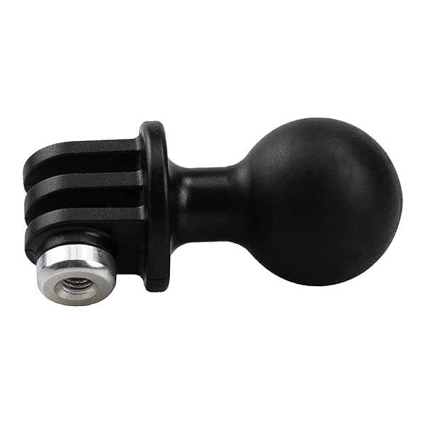 QKOO QKOO Ball Mount Adapter for GoPro Hero 13 12 11 10 9 8 7 6 5 4 3+ Osmo Action AKASO SJCAM Cameras with 1 Inch Diameter Ball and Thumb Screw - View 7 of 8