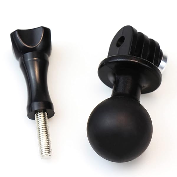 QKOO QKOO Ball Mount Adapter for GoPro Hero 13 12 11 10 9 8 7 6 5 4 3+ Osmo Action AKASO SJCAM Cameras with 1 Inch Diameter Ball and Thumb Screw - View 8 of 8