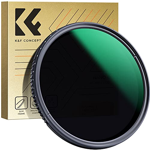 KF Concept 37mm Variable Neutral Density Filter ND8 to ND2000 Hydrophobic Adjustable ND Filter with 24 Multi Layer Coatings for Camera Lens