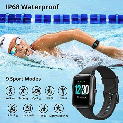 Fitpolo "Fitpolo Fitness Tracker: Heart Rate Monitor, 1.8" Touch Screen, IP68 Waterproof, Step & Sleep Tracker for Men & Women" - View 5 of 10