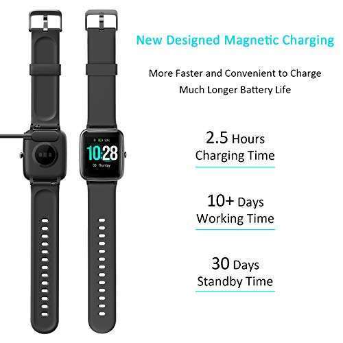 Fitpolo "Fitpolo Fitness Tracker: Heart Rate Monitor, 1.8" Touch Screen, IP68 Waterproof, Step & Sleep Tracker for Men & Women" - View 9 of 10