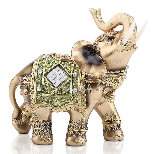 Hakeeta Lucky Elephant Statue: Perfect Gift for Home & Shop Decor | Feng Shui Good Luck Decoration in 3 Sizes