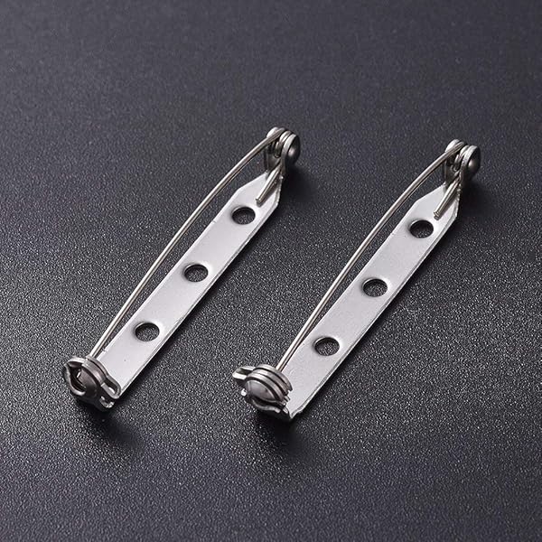 LiQunSweet LiQunSweet 10-Piece 304 Stainless Steel Brooch Bar Pins Safety Catch Back Pins 1.5 Inch for Craft Jewelry Making - View 3 of 7
