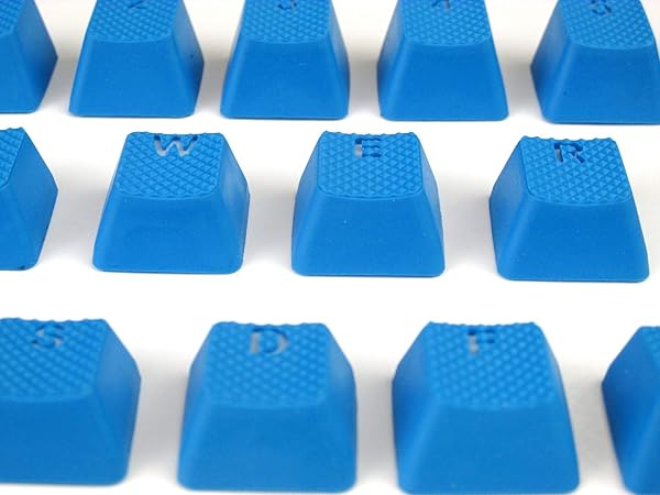 TAI-HAO Taihao Sky Blue TPR Gaming Keycaps Set for Cherry MX Keyboards - OEM Compatible & Backlit for Tfue Fans - View 4 of 7