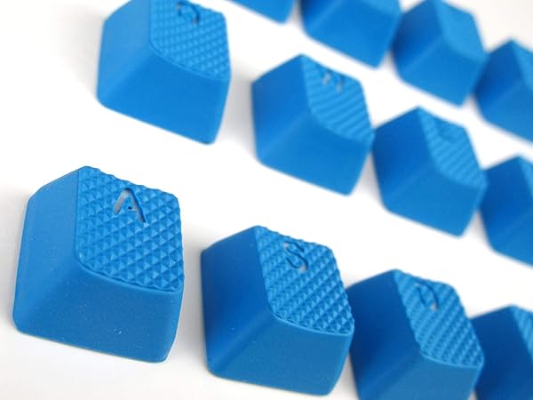 TAI-HAO Taihao Sky Blue TPR Gaming Keycaps Set for Cherry MX Keyboards - OEM Compatible & Backlit for Tfue Fans - View 6 of 7