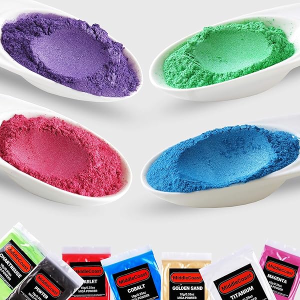MIDDLECOAST MIDDLECOAST Mica Powder for Epoxy Resin 25 Colors 8.8oz Pigment Powder for Soap Making Bath Bombs Makeup Slime Candle Dye Lip Gloss - View 9 of 9